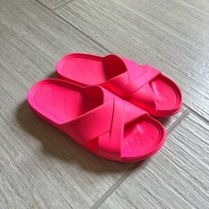 Cole Haan Vibrant Pink Slide Sandals